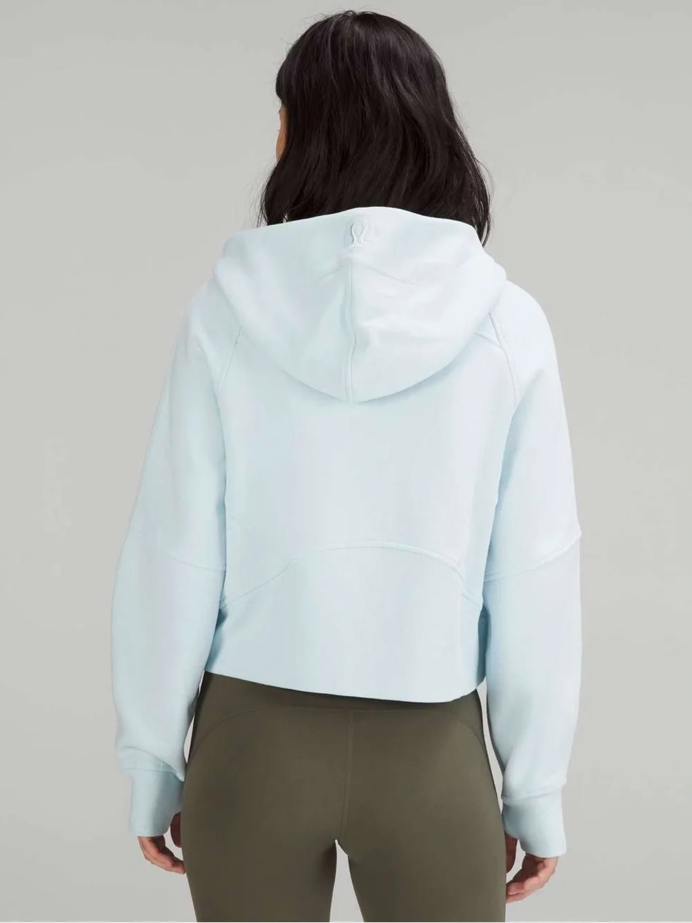 Lululemon Scuba Oversized Full Zip Powder Blue Hoodie Sweatshirt EUC Size XS/S